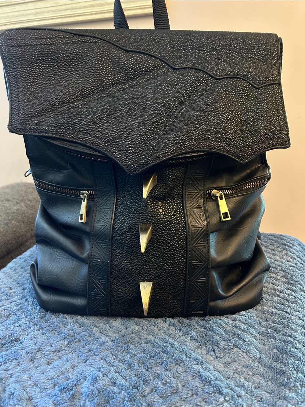 Game of Thrones Leather Backpack with Gold Stud Accents